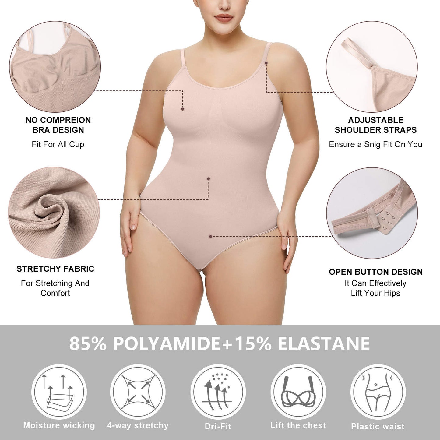 LuxLift Shapewear Thong (Beige)
