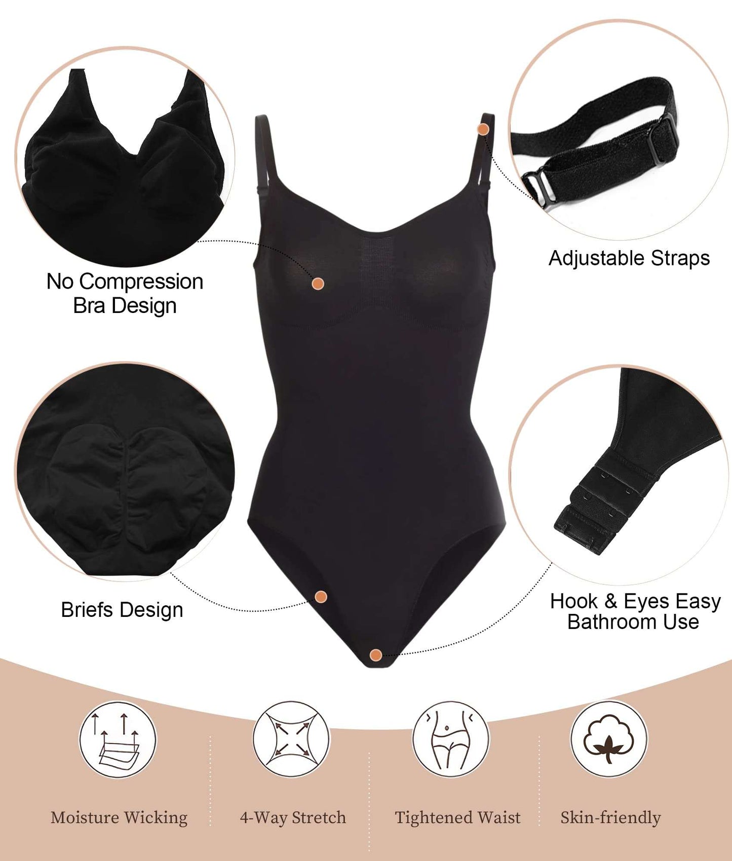 LuxLift Shapewear Briefs (Black)